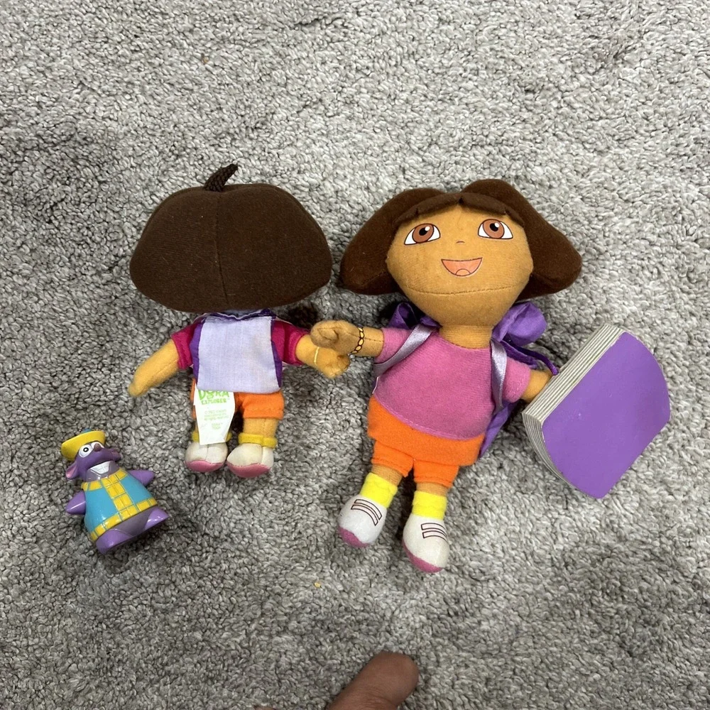 Vintage Dora the‎ Explorer W Backpack Plush Lot Of 2